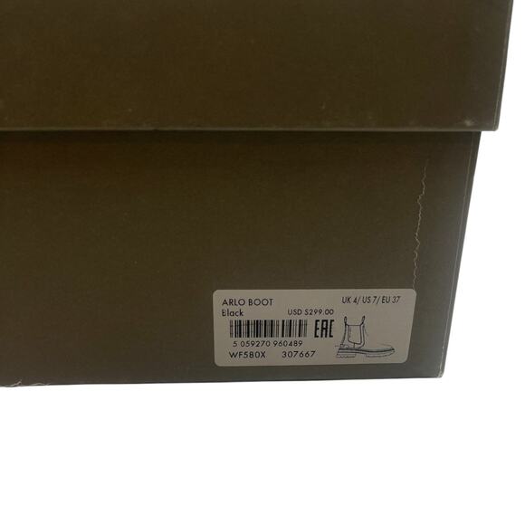 All Saints Arlo Chelsea Lug Sole Chunky Platform Ankle Boots Booties Black Sz 7 - Picture 8 of 8